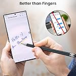 Digiroot Stylos pour écrans tactiles(4 Pcs), 2-in-1 Stylus stylo pour iPhone/iPad/Tablette Android/Microsoft Surface, compatible avec tous les écrans tactiles capacitifs
