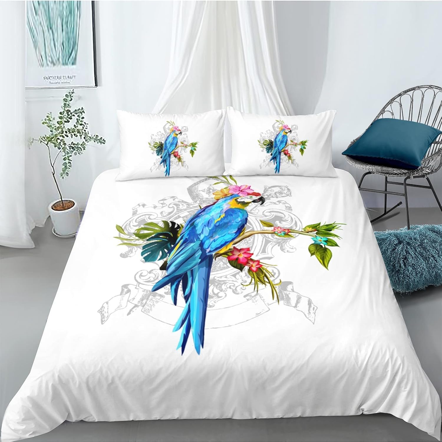 Linge de lit paon premium haute qualité 135x200 pour un confort supérieur homme