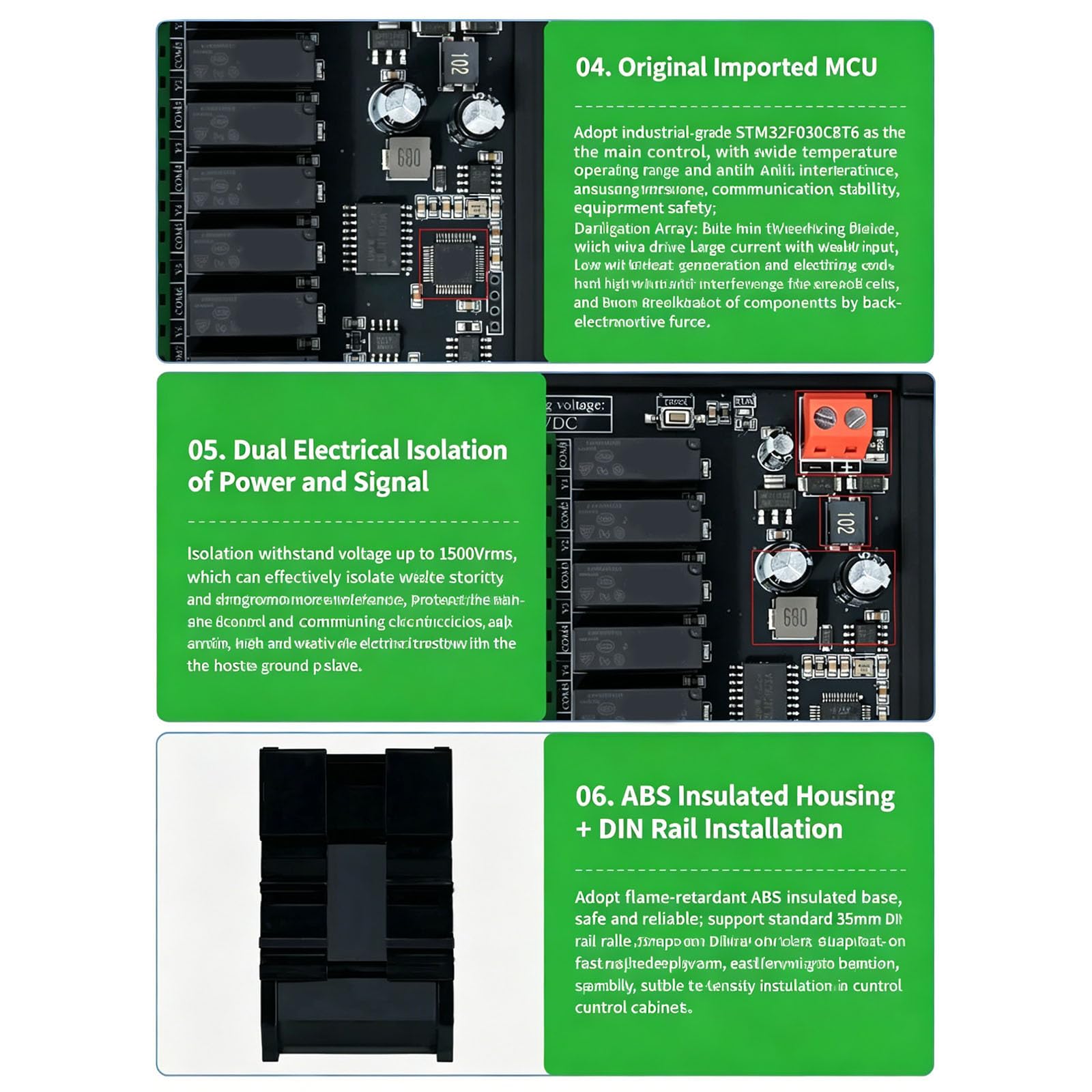 RS485-Modbus Ausgangsplatine mit Schraubklemmen, 2 Way