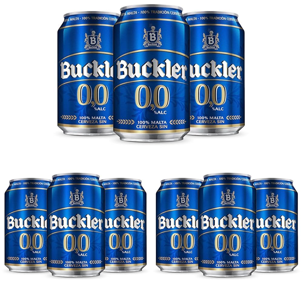 Buckler 0,0 Cerveza Lager Sin Alcohol Pack Lata, 24 x 33cl (Paquete de 3)
