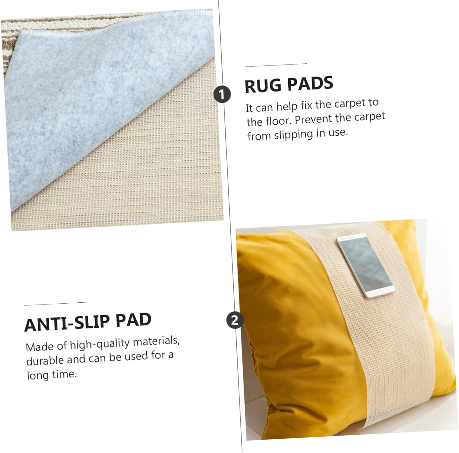 Non-Slip Mattress Gripper, Prevents Sliding for a Secure Sleep, Grips Beds, Sofa Cushions, and More - Customizable & Easy to Trim