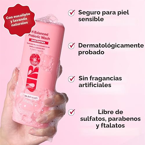 Miniatura 2 de O Positiv URO Lavado con pH Equilibrado y Probiótico – Control de Olores, Equilibrio de pH, Soporte para Sequedad e Irritación en Áreas Íntimas
