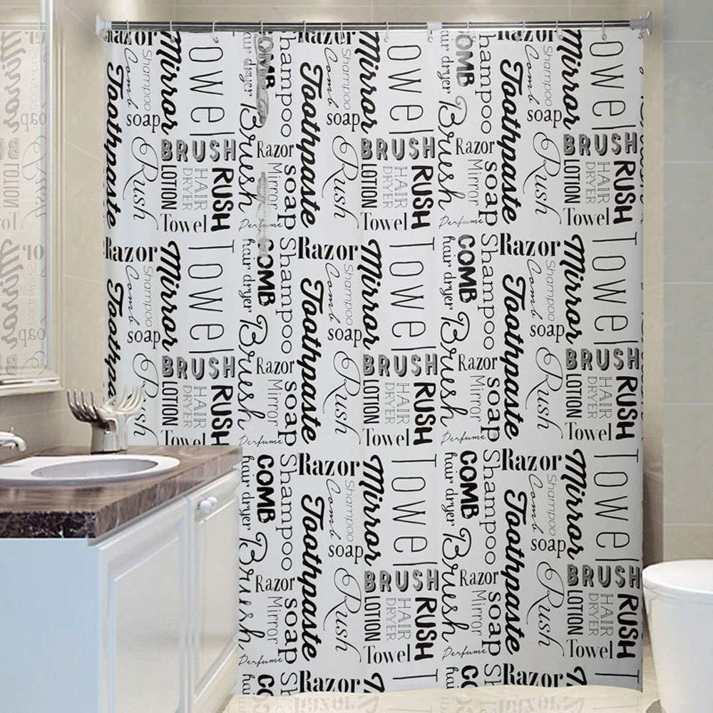 Douchegordijn, 180 x 210 cm, oranje, waterdicht, polyester, landschap, wasbaar, douchegordijn met 12 haken, verzwaarde zoom, badgordijnen voor vochtige ruimtes, familie, XJ-69
