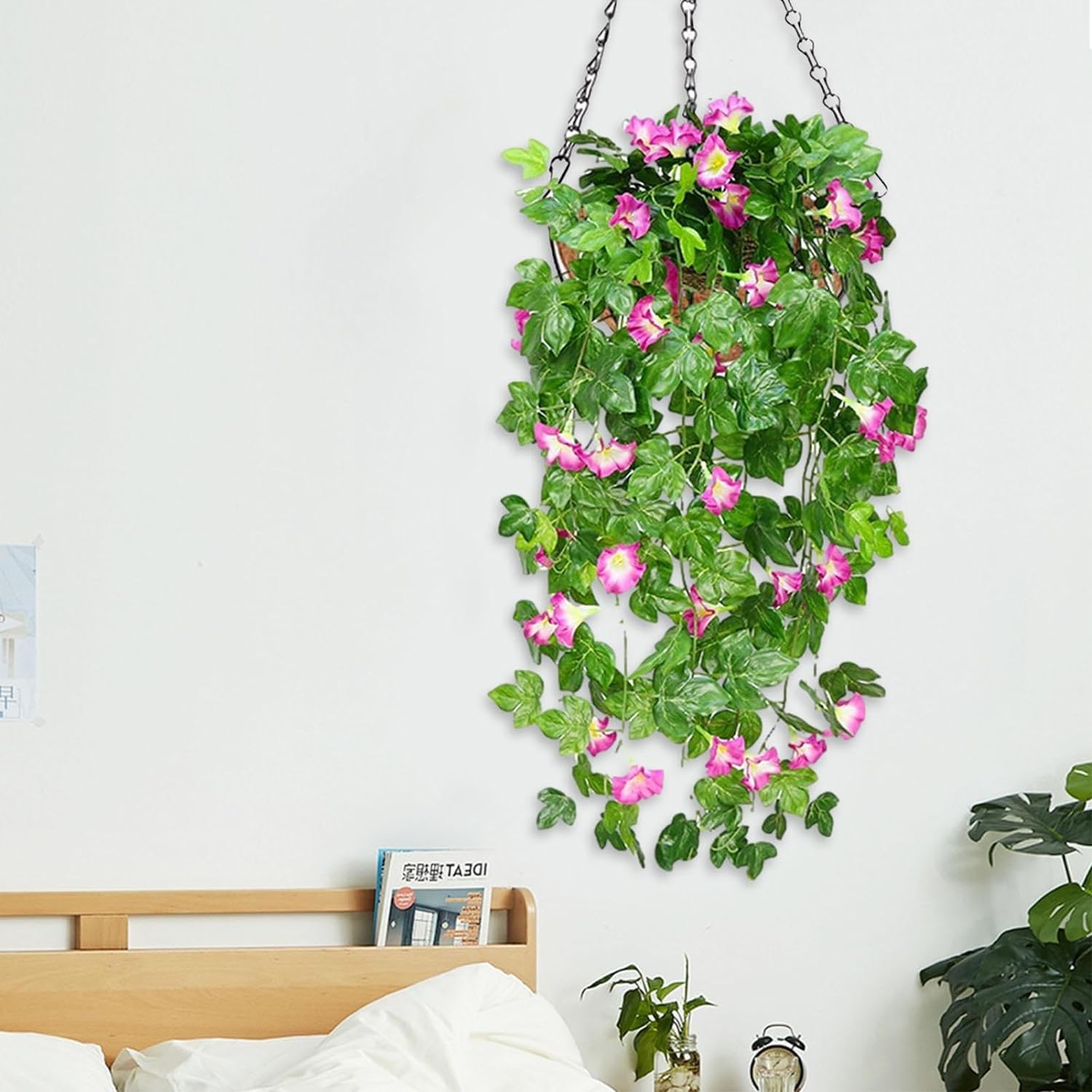 Amazon｜造花朝顔 観葉植物 人工造花 壁掛け フェイク グリーン 植物
