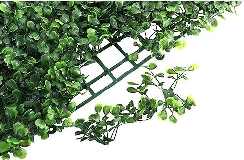 Miniatura 3 de Juego de 12 alfombrillas artificiales de 20.0 x 20.0 in, con bridas de cables artificiales para plantas, panel de privacidad para decoración al aire