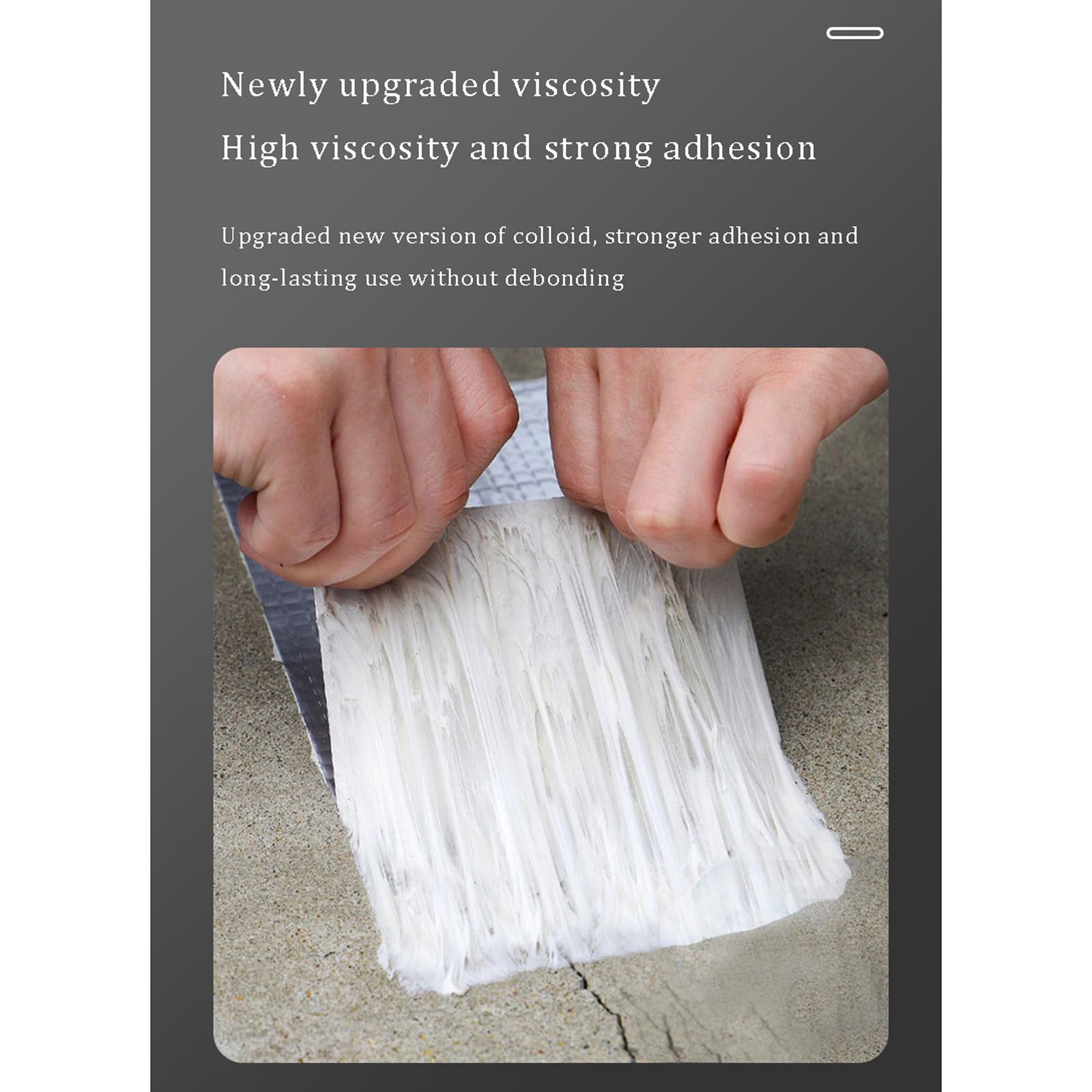 Cinta Impermeable Cinta de Butilo Impermeable Autoadhesiva Impermeable Cinta de Aluminio Cinta de reparación para Fugas en Techo/Espacio enAlféizar de Ventana/Tubería(Color : Plata)