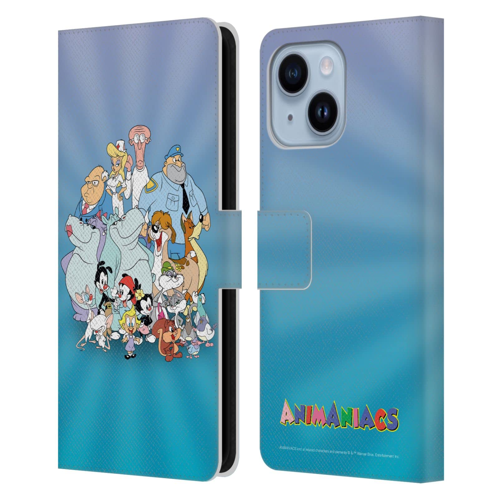 Protection intégrale iPhone 14 Plus Animaniacs anti-rayures cuir