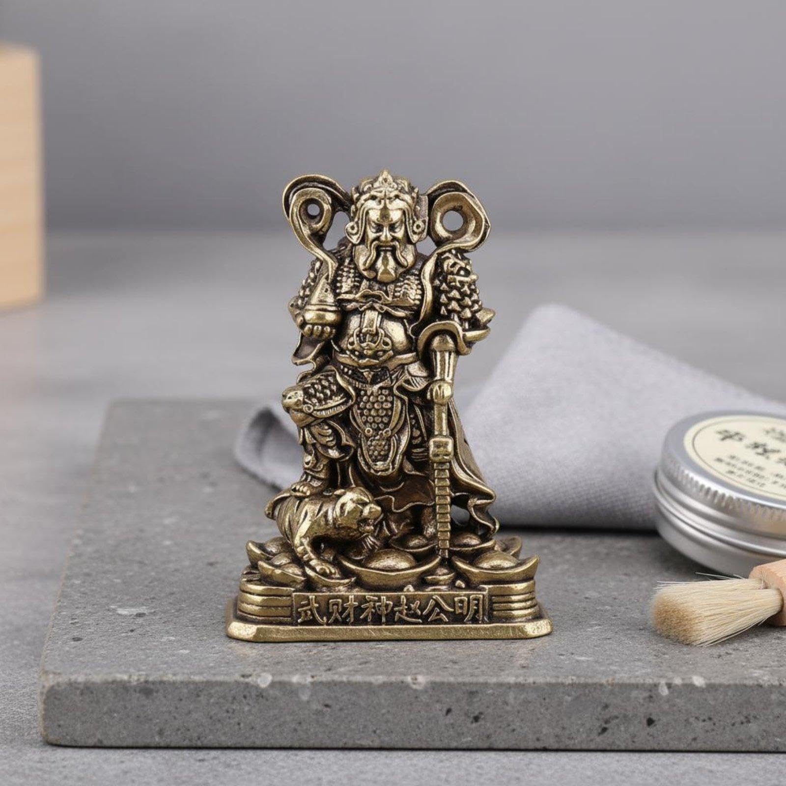Buy STYLEHEAVEN Brass God of Wealth Statue, Zhao Gongming Desktop