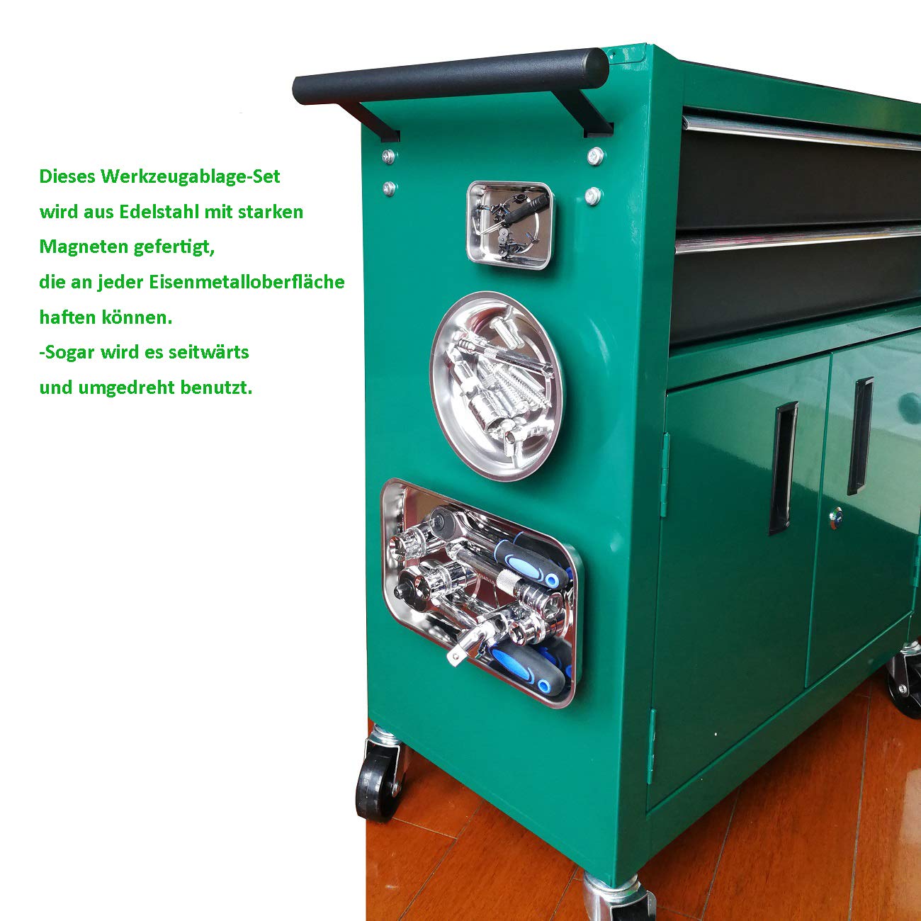 Set 3 Ciotole Magnetiche Da Officina - In Acciaio Inox Con Calamite Forti Per Viti E Attrezzi - Foto 13