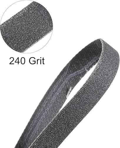 Miniatura 10 de HARFINGTON 10 cintas de lija de 38 x 13 pulgadas de papel de lija de carburo de silicio de grano 180 para lijar, pulir, metal, madera, pintura
