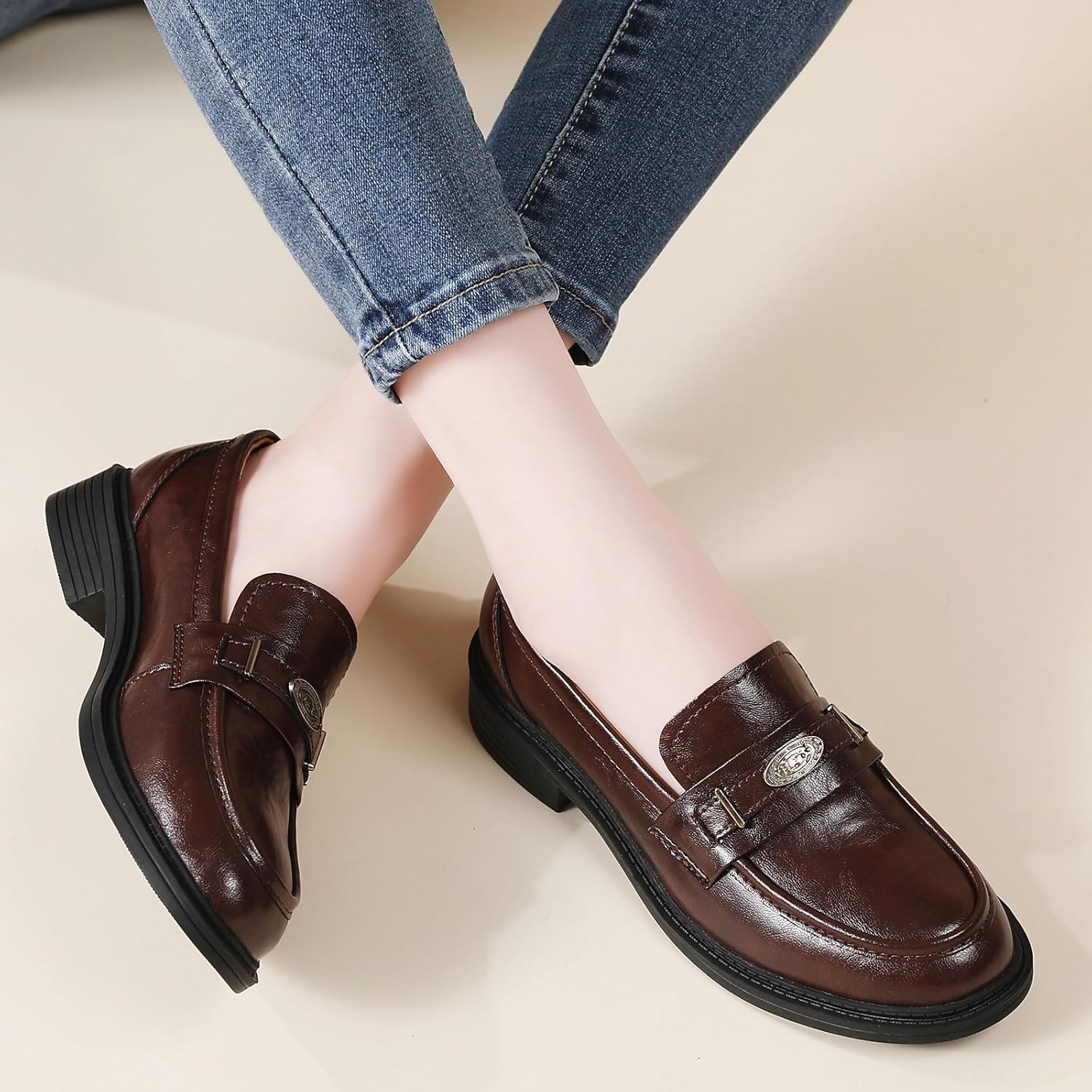 Loafers for Women Non Slip Work Shoes for Womens Penny Loafers & Slip-Ons Ladies Comfortable Business Professional Flats - Image 3