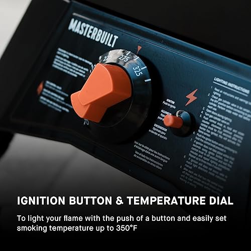 Vista 3 de Masterbuilt® Ahumador vertical ThermoTemp para barbacoa de gas propano de 40 pulgadas con control de temperatura analógico y 960 pulgadas cuadradas