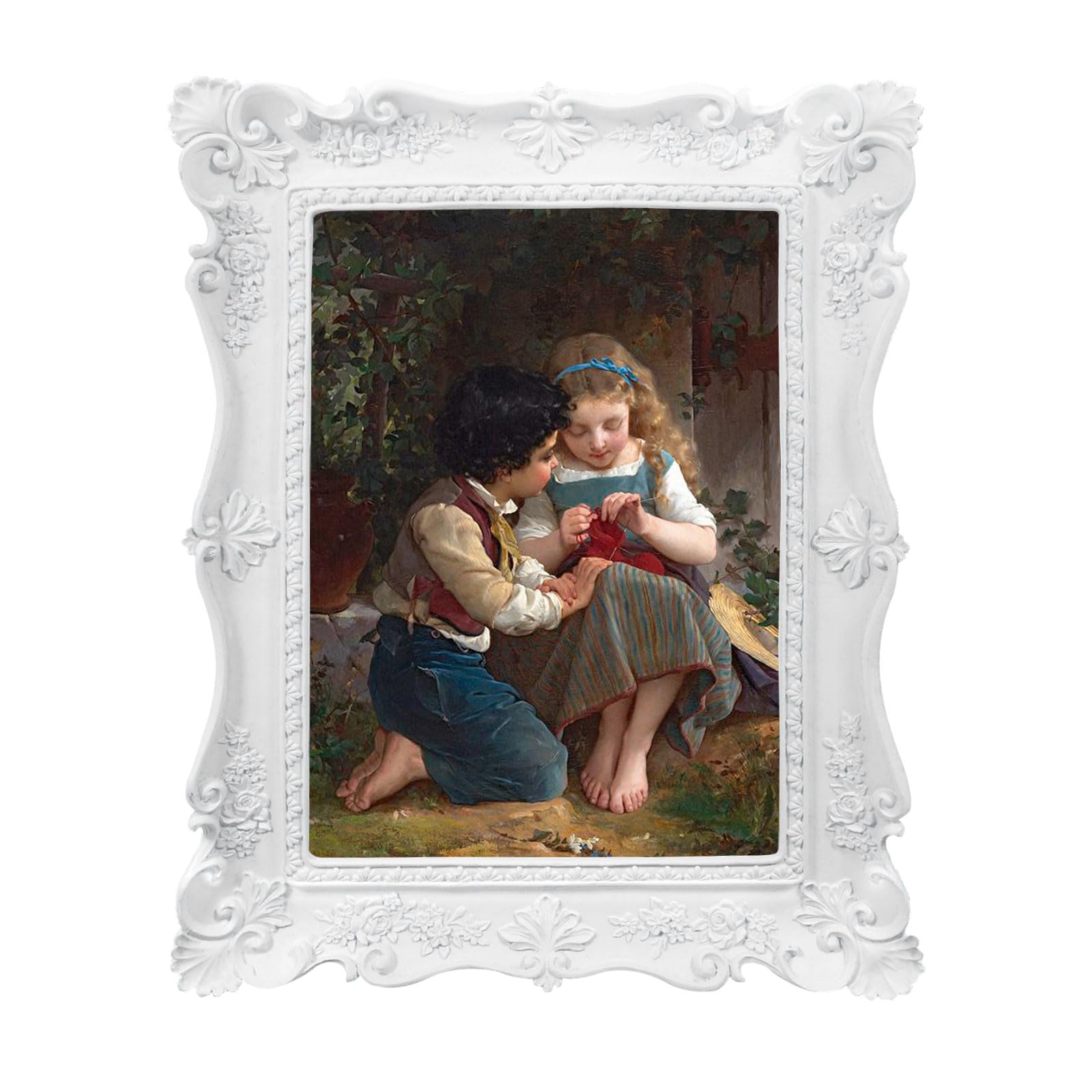 Cadre photo vintage SIMON'S SHOP blanc pour valoriser un mur vide