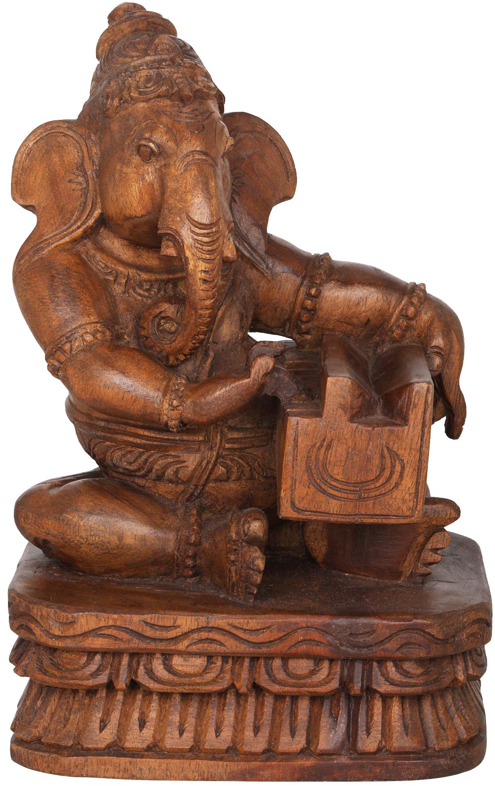 Ganesha músico de madera regalo original protección del hogar