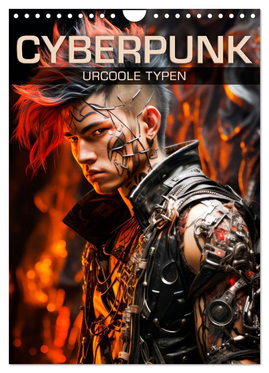CYBERPUNK Urcoole types UK-Version (Wall Calendar 2026 DIN A4 Portrait), CALVENDO 12 Month Wall Calendar โ image 1