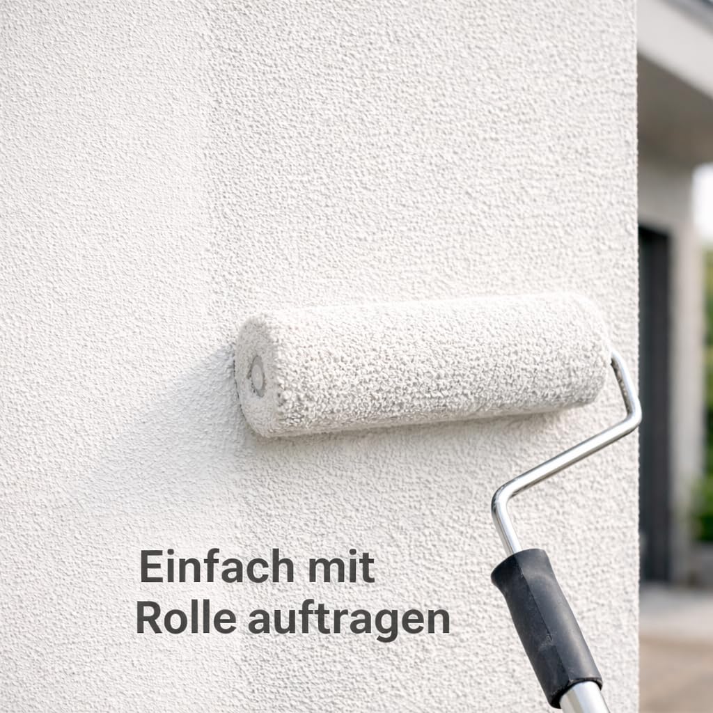 RyFo Colors Roll- & Streichputz Außen 20 kg | 0,5 mm feine Struktur | gebrauchsfertig & abtönbar | weiß matt | wetter- & scheuerbeständig