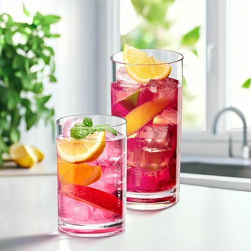 Miniatura 2 de Amazing Abby - Probity - Vasos de plástico de 10 onzas y 16 onzas (juego de 8), vasos de plástico reutilizables, sin BPA, inastillables, aptos para