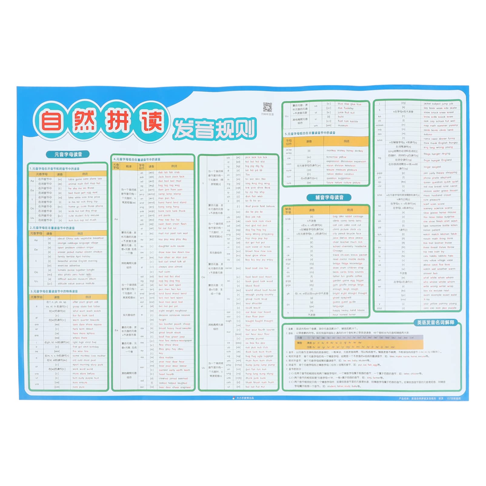 Buy Educational s Charts Words Phonics Classroom s Preschool Learning