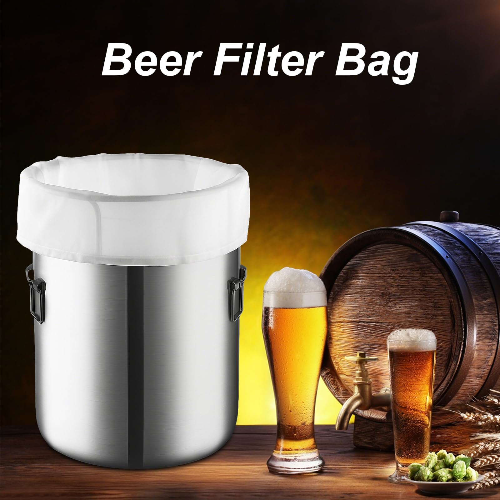 Bolsas de Filtro de Malla Fina 200 Mallas para Leche, Cerveza, Vino, Fruta y Verdura