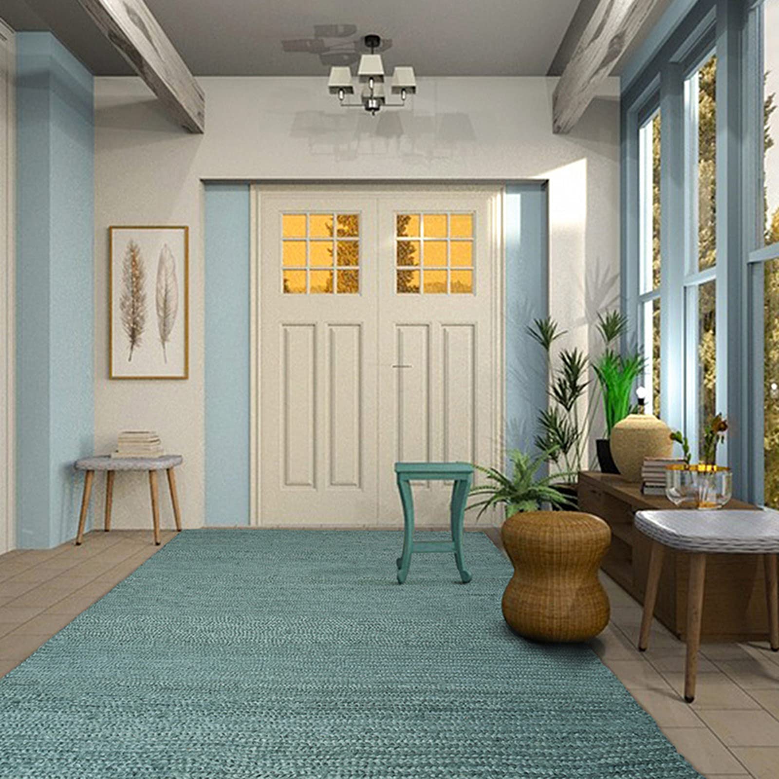 Ovaal Natuurlijke Jute Deurmat, Waterdicht Antislip Laag Profiel Vuilvangmat Sneldrogend Slijtvast Wasbaar Schoonloopmat Ideaal Voor Woonkamer Slaapkamer Vloermat,Yellow-50×80cm(19×31inch Ovaal Natuurlijke Jute Deurmat, Waterdicht Antislip Laag Profiel Vuilvangmat Sneldrogend Slijtvast Wasbaar Schoonloopmat Ideaal Voor Woonkamer Slaapkamer Vloermat,Yellow-50×80cm(19×31inch