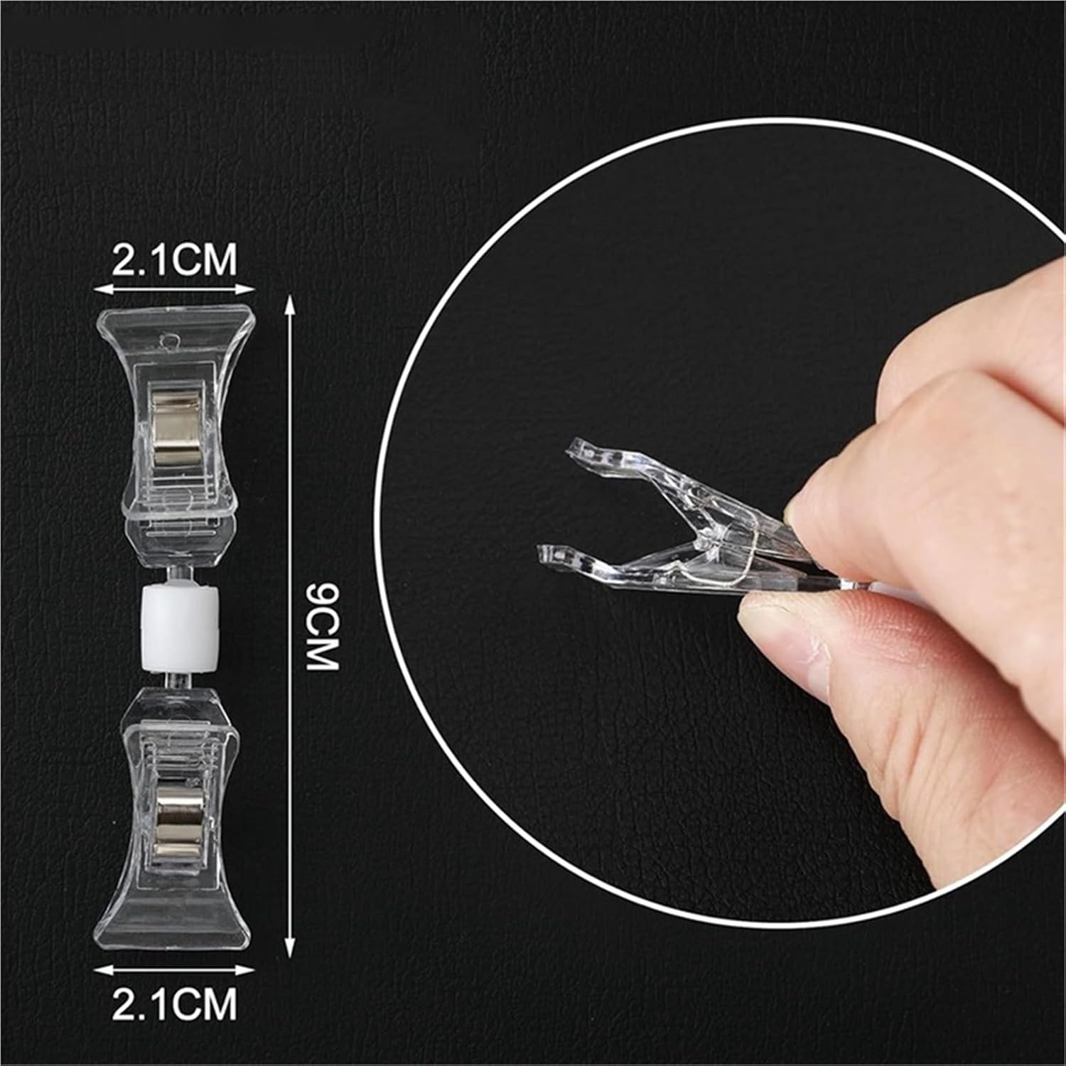 Price Tag Holder 30Pcs Clear Rotatable Double Sided Sign Clips for Retail Display Tag Holders for Retail Stores, Supermarkets and Trade Shows