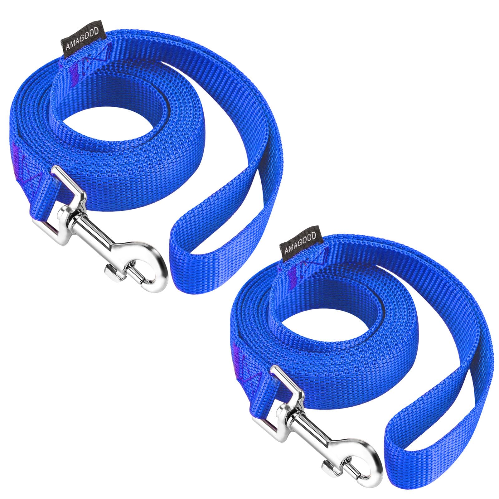 AMAGOOD 6 FT Dog Leashes, Strong and Durable Traditional Style Leash with Easy to Use Collar Hook,Dog Leads Great for Small and Medium and Large Dogs