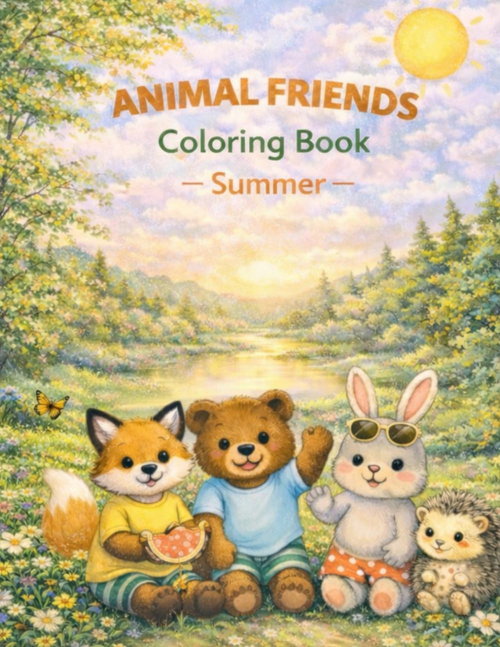 Animal Friends Coloring Book: Summer Edition (ANIMAL FRIENDS SEASONS SERIES)