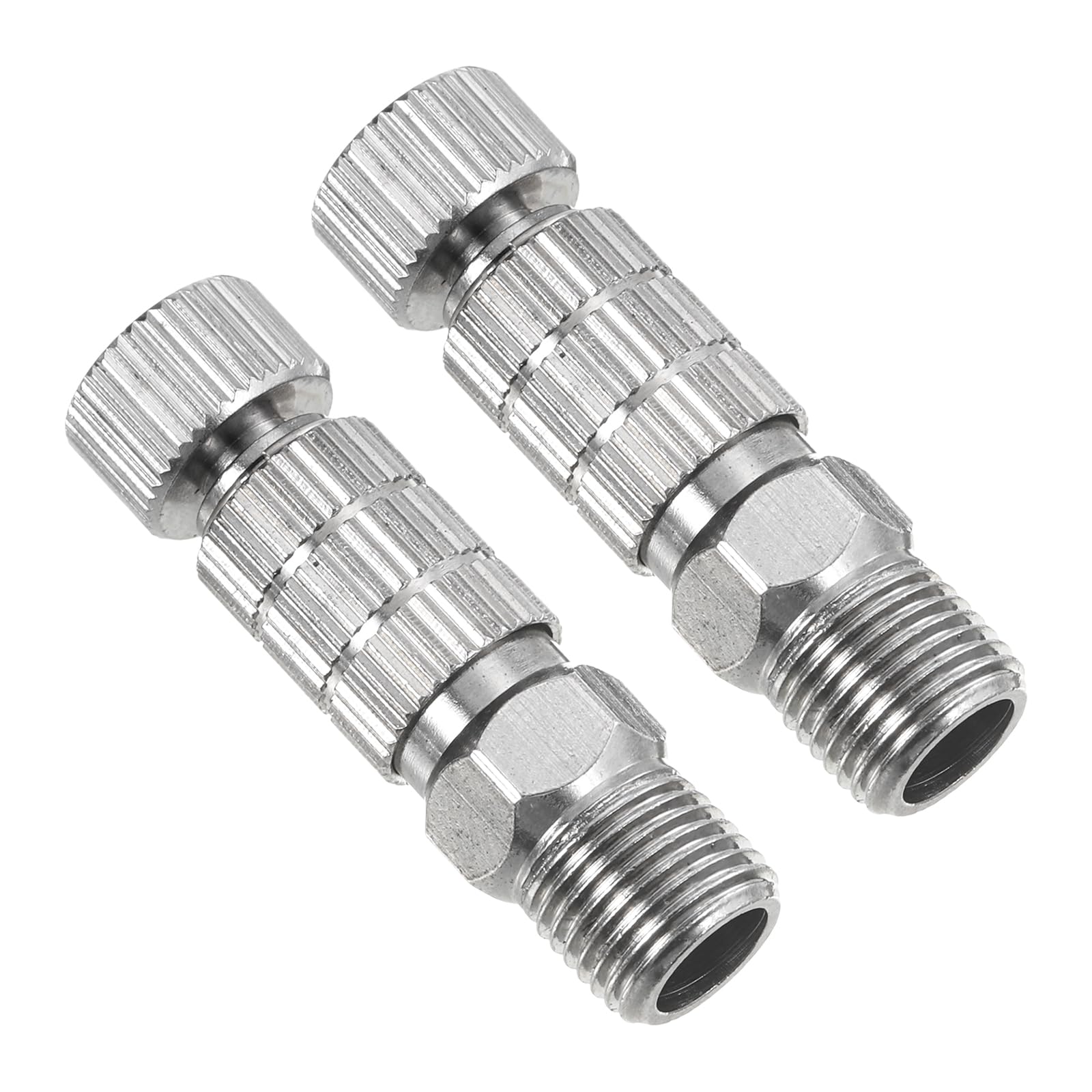 Patikil Air Brush Connector Adapters, 2pcs Quick Connect/Release for Airbrush Hose Silver