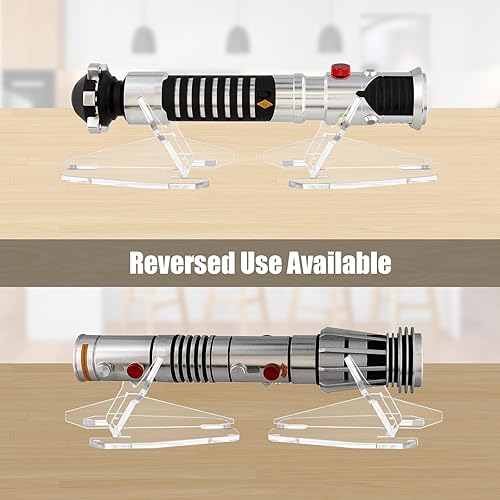 Miniatura 9 de Cosmos 1 par de soportes para sables de luz de acrílico de escritorio, soporte de exhibición de sable de luz, soporte fijo decorativo con