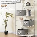 Grands paniers de rangement-boîtes de rangement pour étagères et placard Organisation, pliable tissu Bin pour vêtements de maison et blanchisserie (3-Pack, 15,7 x 11,8 x 8,26 pouces, gris)