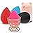 Makeup Sponge Holder Set,Makeup Blending Sponge Storage Drying Rack and Cute Silicon Sponge Carrying Travel Case with 4 Pieces Makeup Sponge Egg for Liquid and Powder