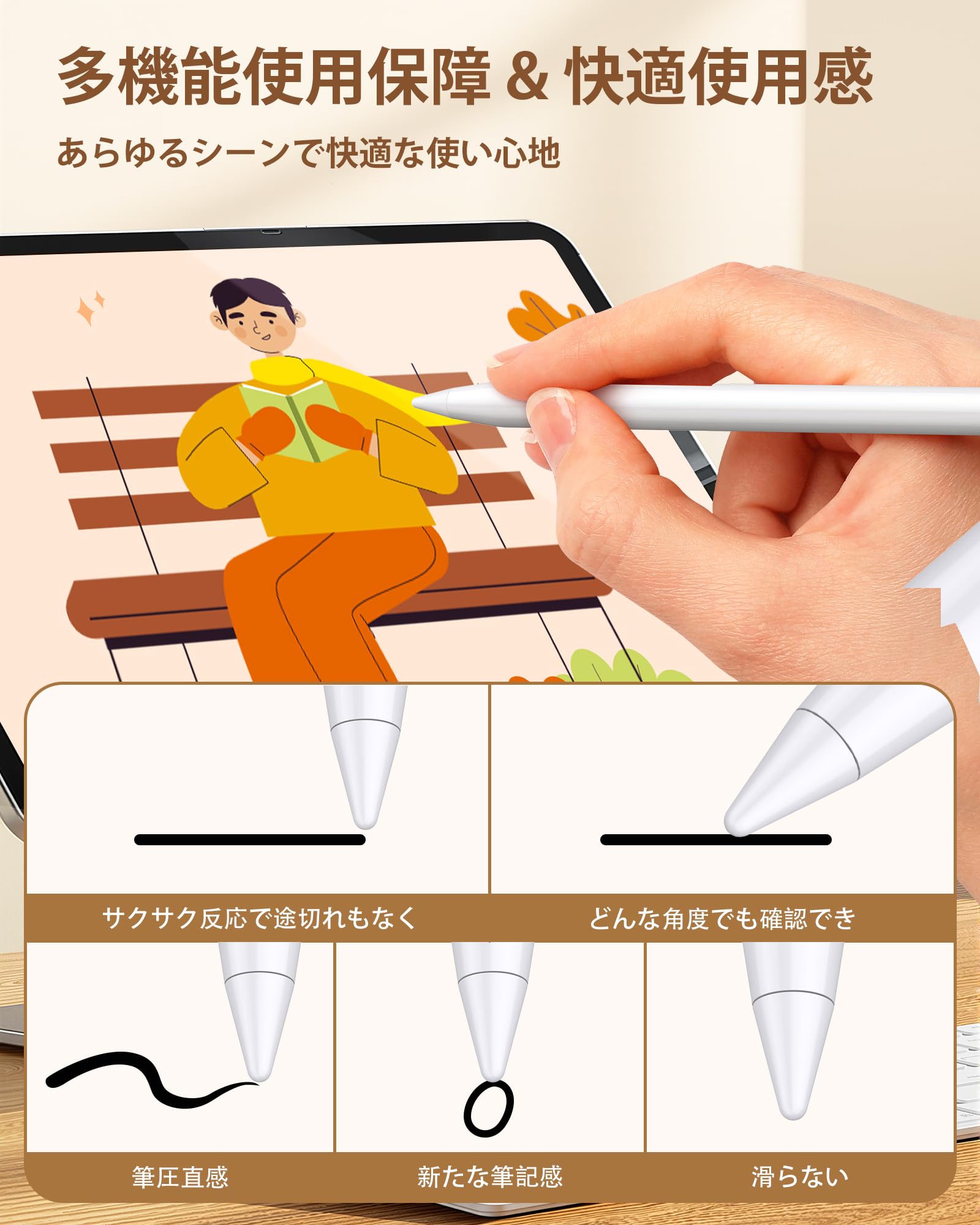 Link Dream Ulepszone końcówki zamienne kompatybilne z Apple Pencil 2. generacji/1. generacji, końcówki iPencil akcesoria do Apple Pencil 1/2/Pro/USB-C, iPad Pro/Air/Mini (5 sztuk, okrągłe)
