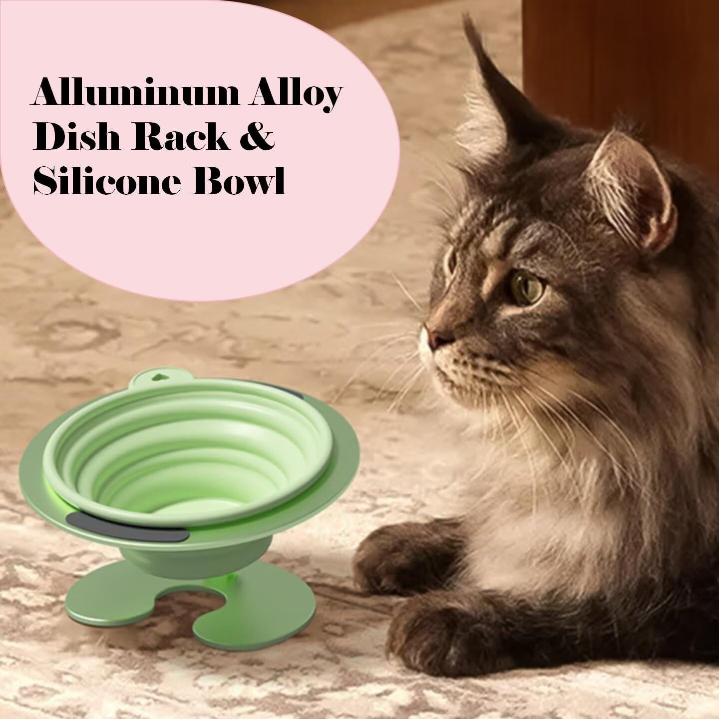 Gamelle surélevée pliable pour chat et chien, gamelle d'eau surélevée portable pour animaux domestiques, mangeoire inclinée réglable pour intérieur et extérieur, pour chats et chiens, gamelle