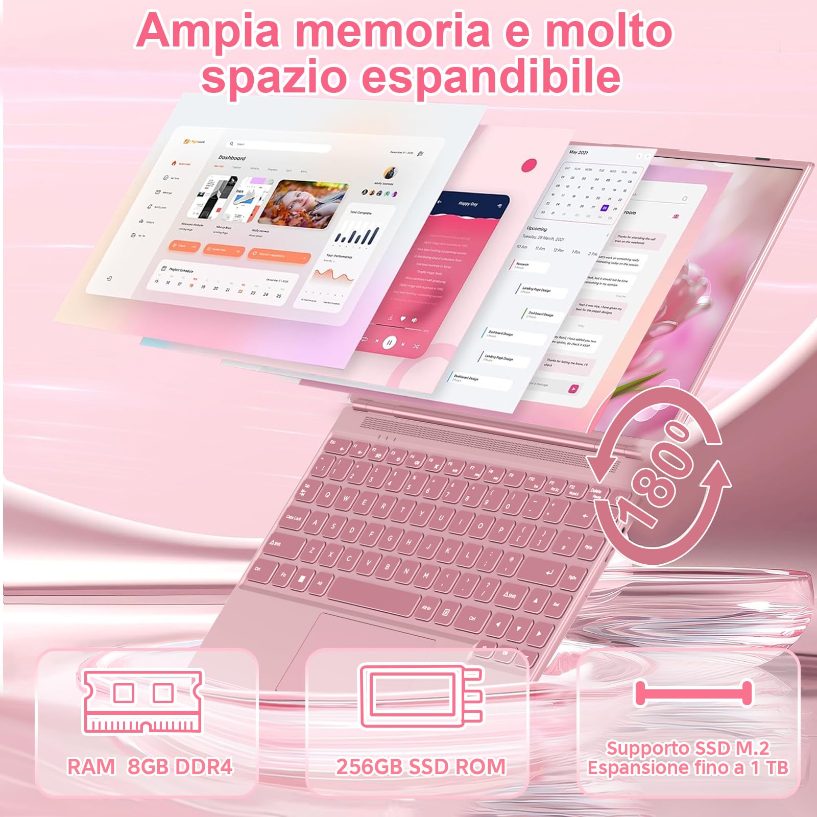 PC Portatile Computer Portatile Notebook 14 Pollici N5095 (fino a 2.9 GHz)