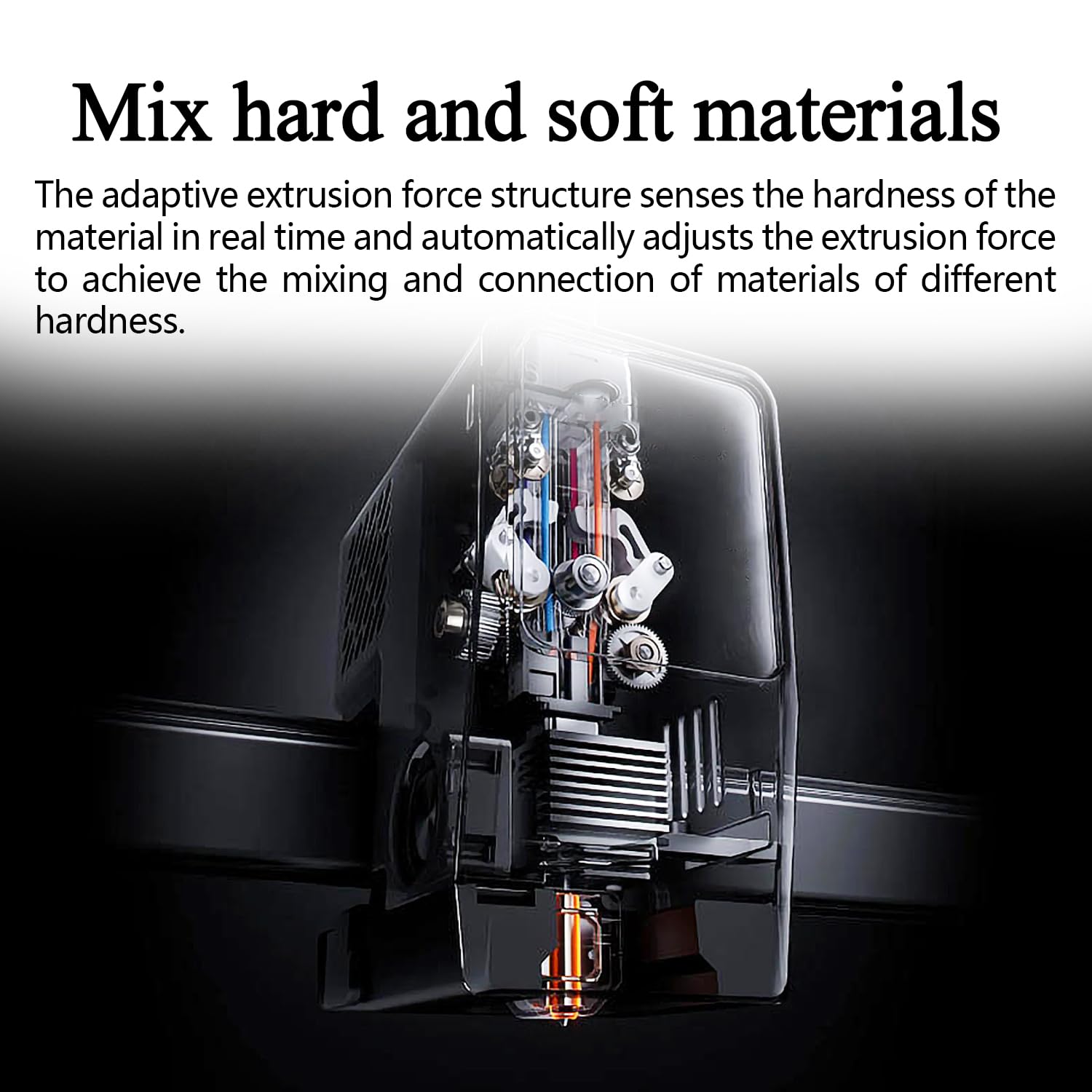 HzdaDeve 0.4MM Kobra X Kit de montaje de calefacción de extremo caliente Extrusora de cabeza de impresión Cubierta de silicona de disipador de calor de cerámica de extremo caliente de acero endurecido