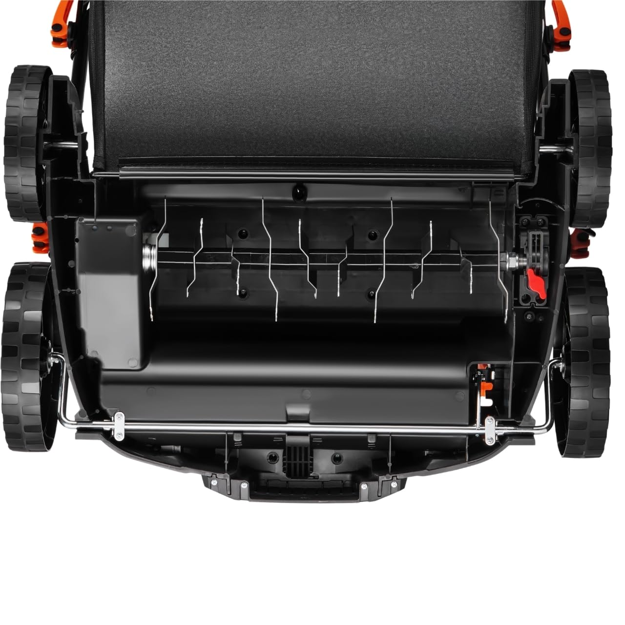 FUXTEC Scarificateur électrique FX-EV360, aérateur de gazon avec 1500 watts de puissance, largeur de travail 36 cm et réglage de la profondeur sur 5 niveaux, bac de ramassage 45 L