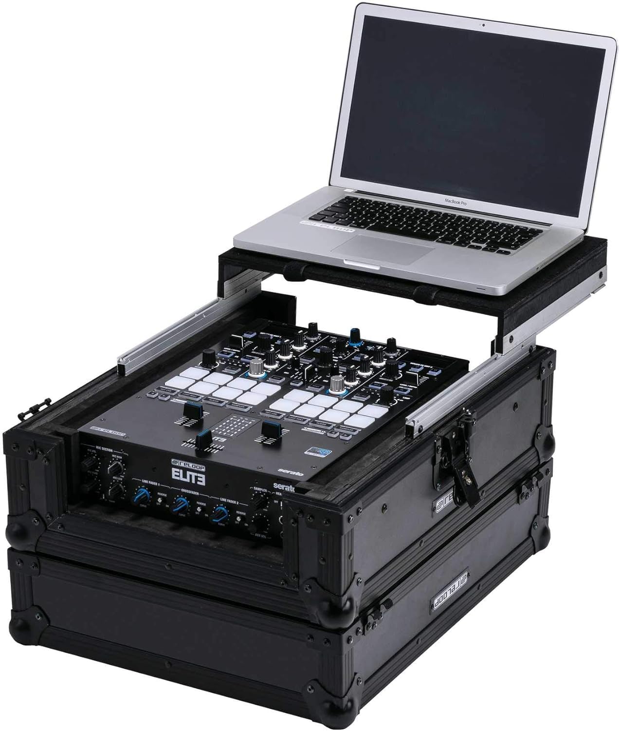 Reloop Premium Club Mixer Case MK2, handgefertigt aus robustem Holz und Aluminium, hochwertiges Case zum Transport von professionellen DJ Mischpulten und Equipment