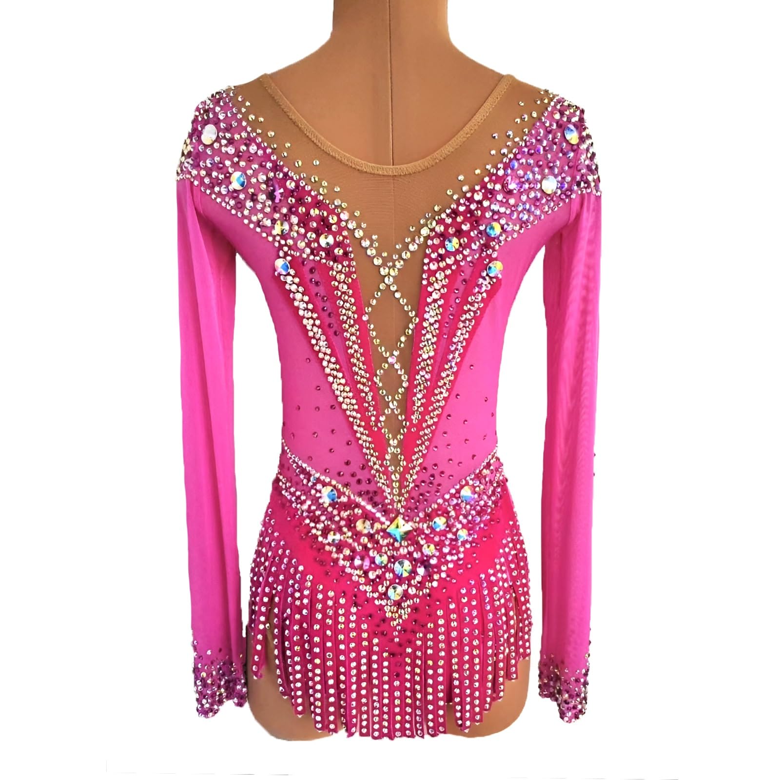 Maillot De Gimnasia Rítmica De Manga Larga for Niña, Ideal For Rendimiento, Alta Elasticidad, Personalizable.