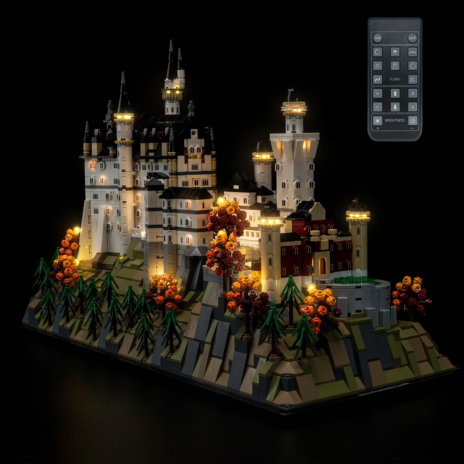 Remote Control Led Light Set Compatible with Lego 21063 Neuschwanstein Castle (No Model)