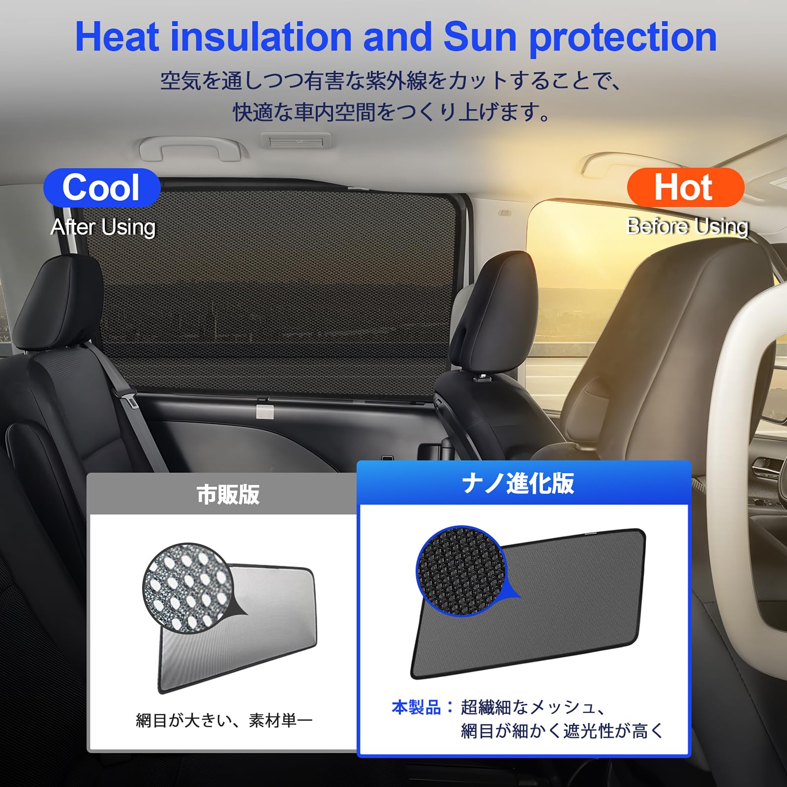 Amazon.co.jp: CarBott セレナ C27 サンシェード Serena C27 サイド用