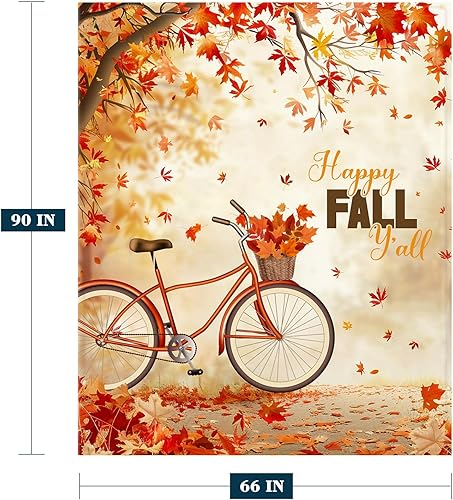 Miniatura 148 de YeeJu Manta decorativa de otoño, color naranja, Acción de Gracias, otoño, lindas calabazas, manta para sofá, cama, sala de estar, suave, acogedora