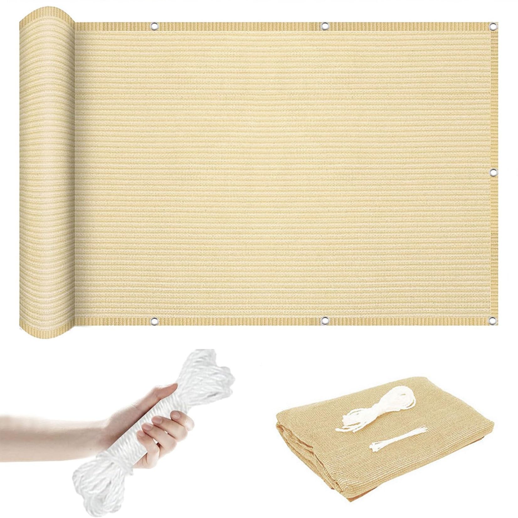 Voile d'ombrage avec oeillets pour bloquer le soleil et la chaleur du patio