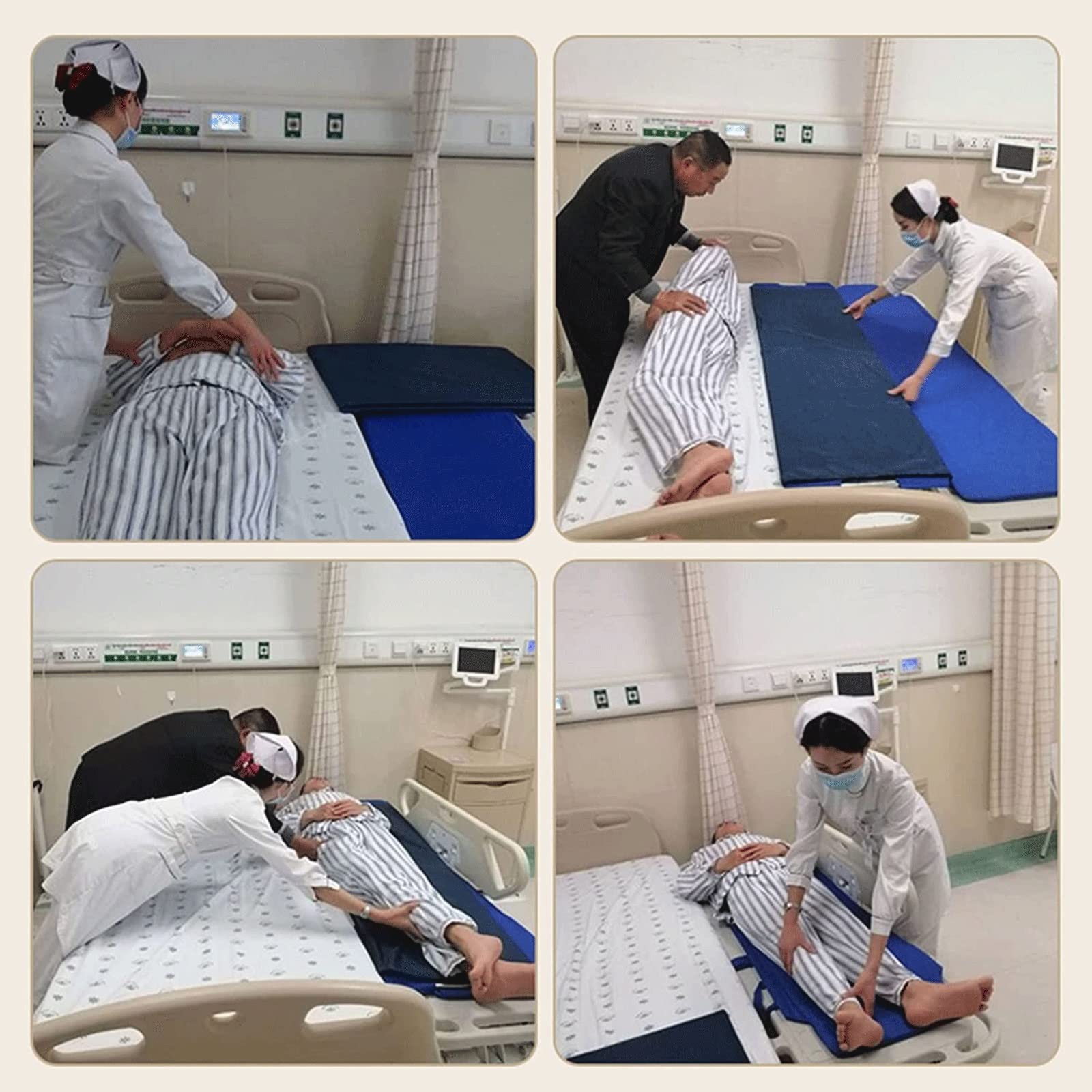 Tavola di trasferimento per vetrini, Tavole di Scorrimento Pieghevoli per trasferimenti di Anziani e Dispositivo di Assistenza per tavola di trasferimento per disabili con 2 Maniglie