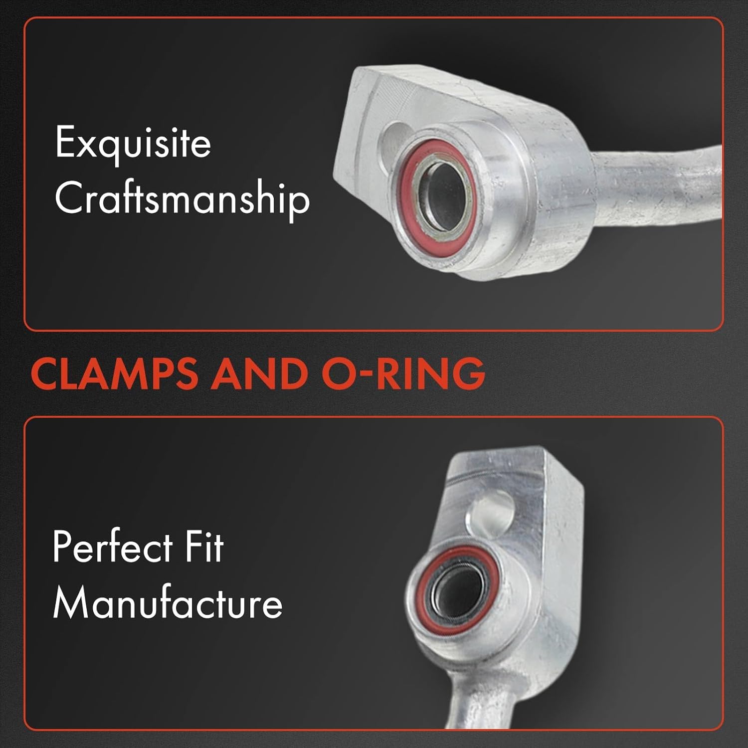 A-Premium A/C Discharge Line Hose Assembly Compatible with Ford Fusion, 2013-2020, 1.5L 1.6L, Turbocharged, Gas, Compressor to Condenser