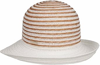 Seeberger Levia Braided Hat with Upward Brim Women White One Size