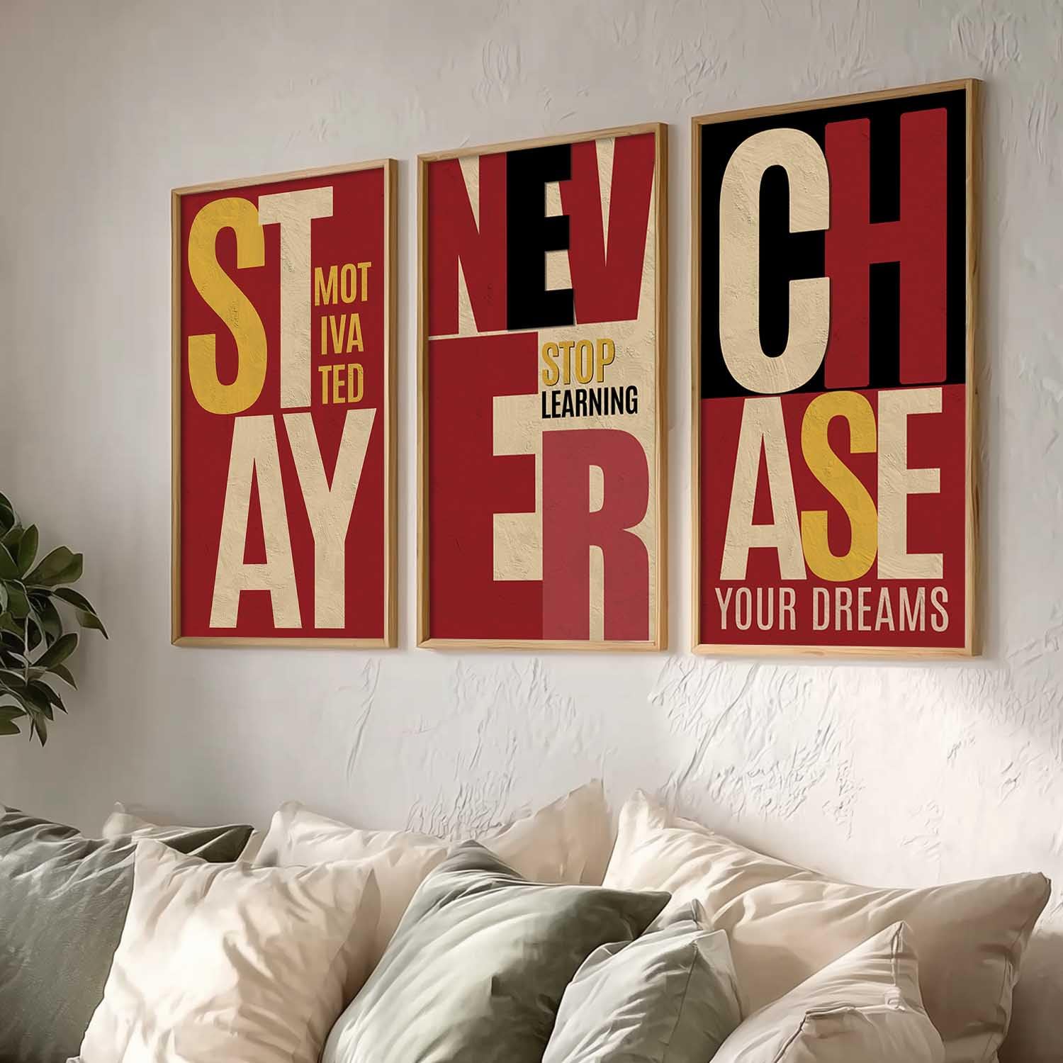Motivational Wall Art - Set of 3 Framed Prints -8