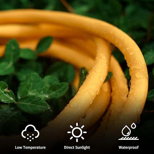 Miniatura 3 de Cable de extensión amarillo de 40 pies, cable 123 iluminado para exteriores, cable de extensión SJTW de calibre 12 y 3 clavijas resistente con