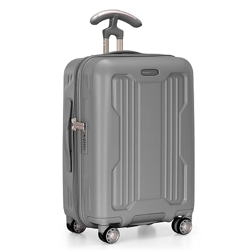 Traveler's Choice Ultimax II Polycarbonate Hardside Luggage Slate Gray 21 Inch Carry-On