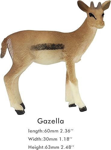Miniatura 2 de FUNSHOWCASE Figura de antílopes de juguete de animales africanos de la selva realista, juego de 5 piezas