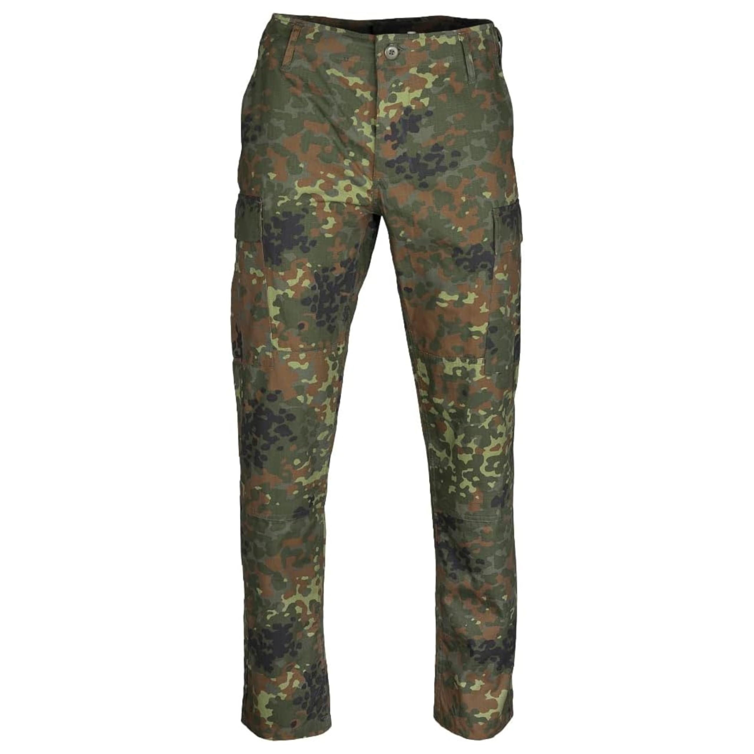 Mil-Tec US BDU Feldhose R/S 'Slim Fit' für Herren • Ripstop Cargohose mit Knie- & Gesäßverstärkung • Verstellbarer Bund & Beinabschluss • Aus 100% Baumwolle für Arbeit & Freizeit